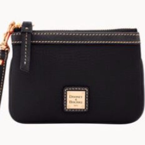 Dooney & Bourke Medium Wristlet Black Black NWT